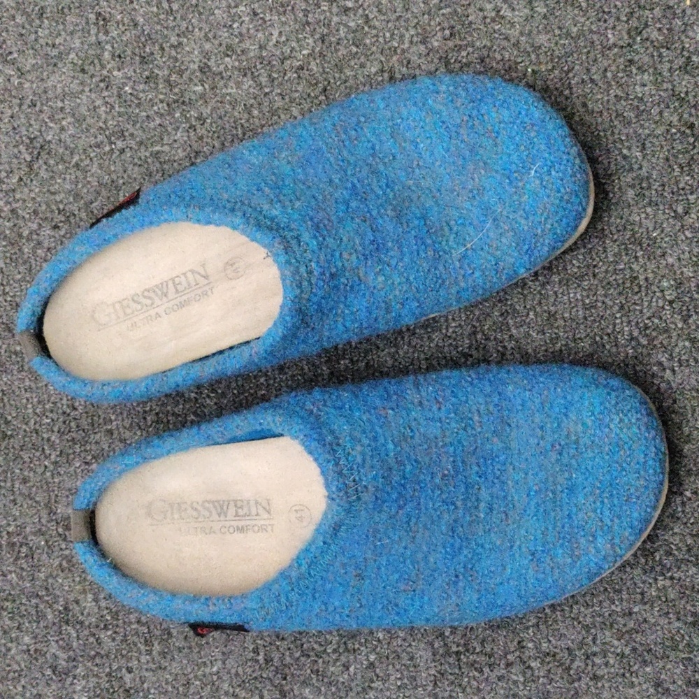 Giesswein Blue Wool Slip On Mules